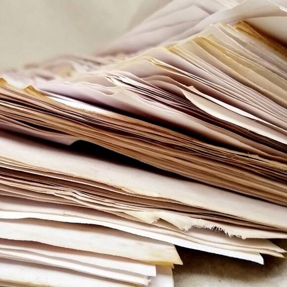 50 Tea Stained 5.5"x8.5" Dyed Papers - Picture 1 of 4